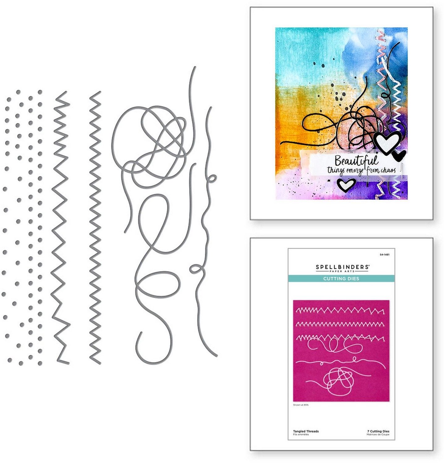 Spellbinders Snijmallen - Tangled Threads - 7 st.