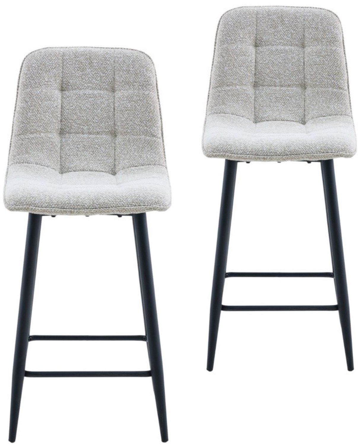 DS4U - - Hugo barkruk 65 cm - Set van 2 - Champagne - Stof