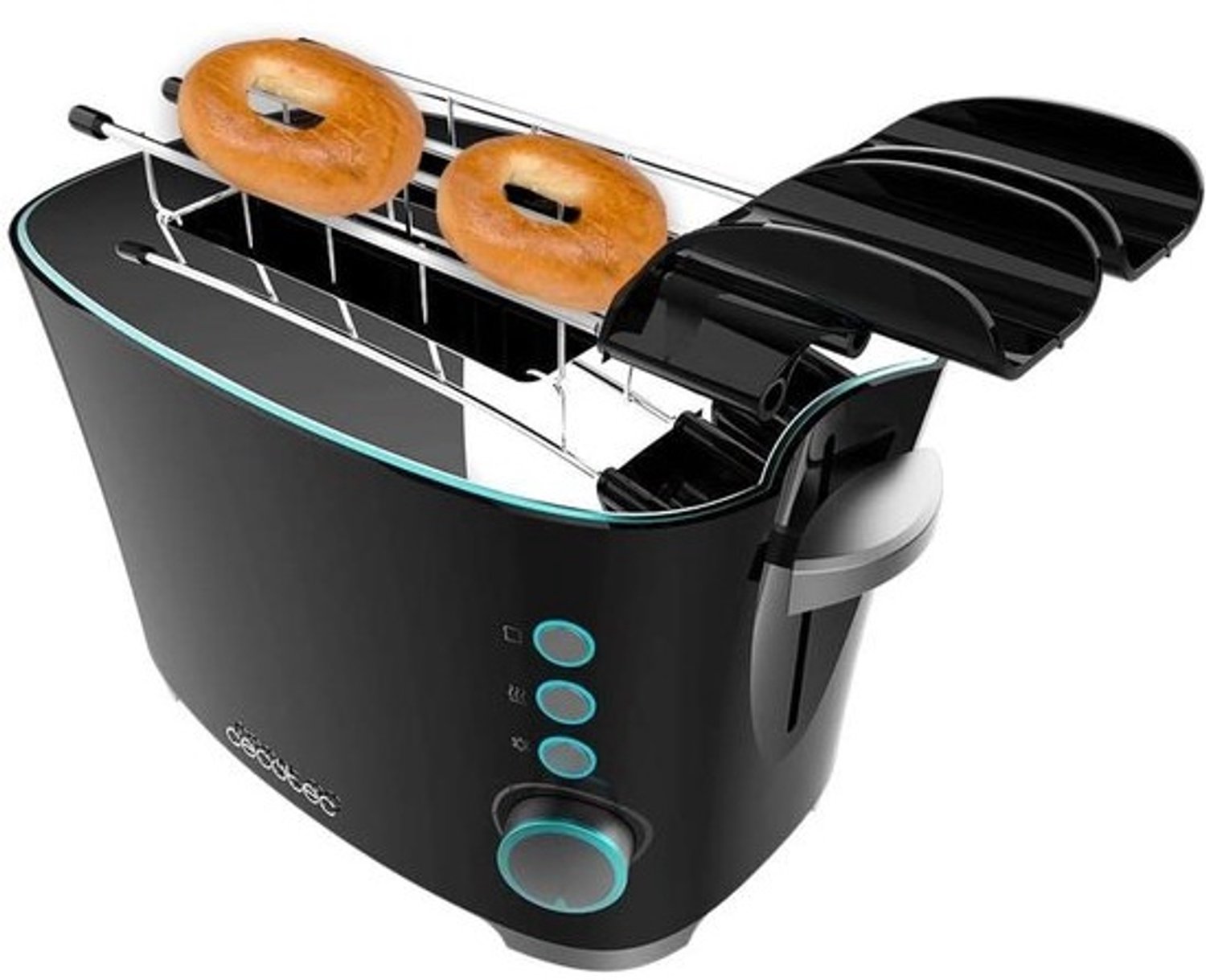 Broodrooster met dubbele sleuf - 2 sneetjes - 650 W - automatische uitschakeling - kruimellade