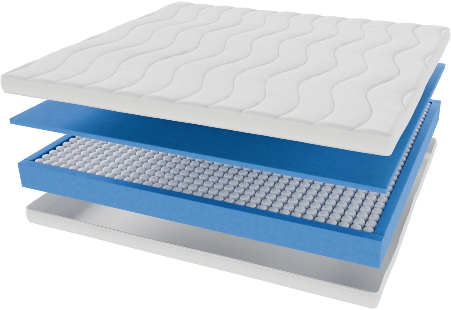 Toros Bedden 180x200x20 Hybrid - Pocket - Anti Allergisch - Wit