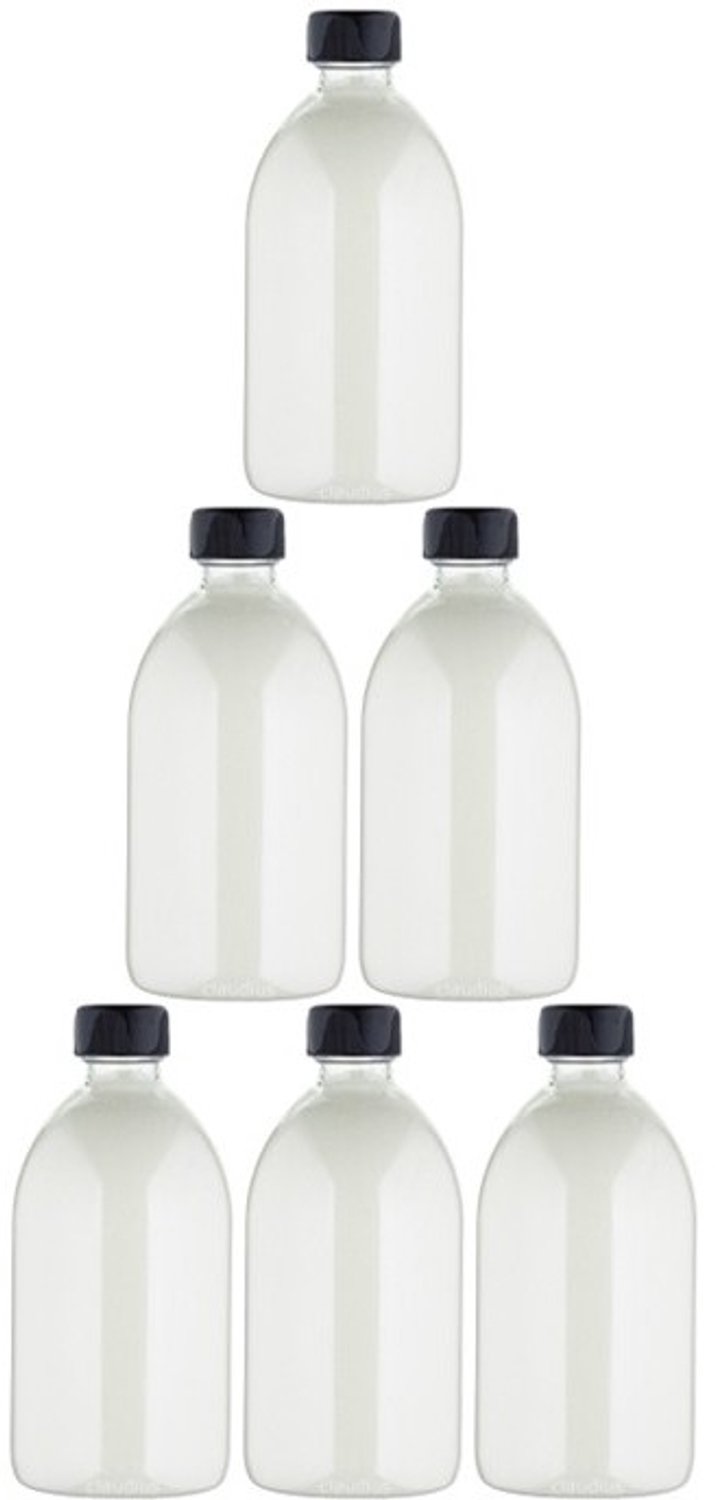 Claudius Scrubzout White Lotus - 650 gram - Fles met zwarte dop - set van 6 stuks - Hydraterende Lichaamsscrub - Body Scrub