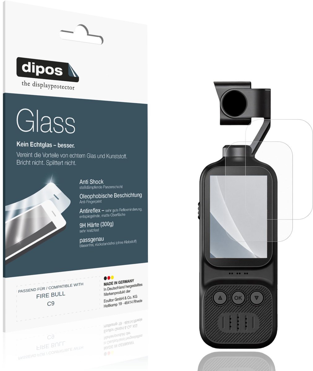 dipos – 2x Matte Pantserfolie geschikt voor FIRE BULL C9 | 9H Screenprotector