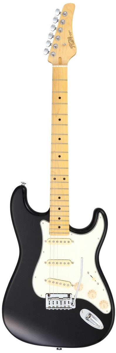 FGN Boundary elektrische gitaar zwart 3 FGN Singlecoils incl. gigbag