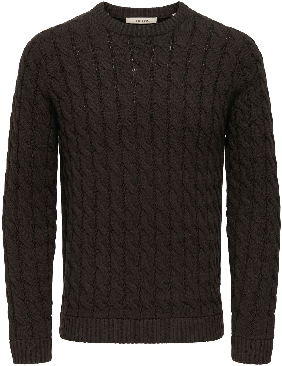ONLY&SONS - ONSKICKER LIFE REG 3 CABLE CREW KNIT - Heren - Gebreide truien