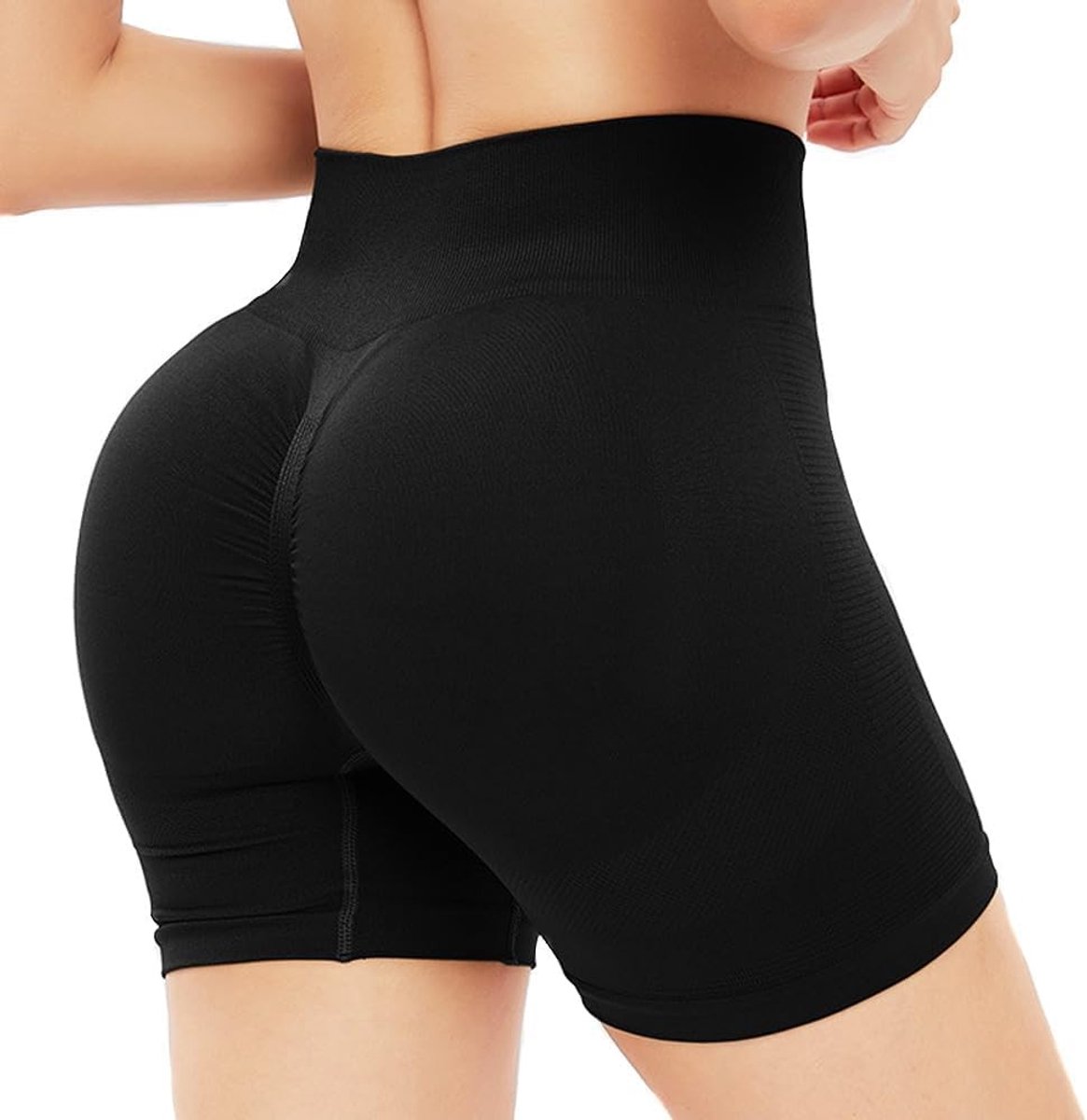 Hoge Taille Sportshort voor Dames - Naadloze Biker Shorts met Butt Lift Effect voor Fitness en Hardlopen