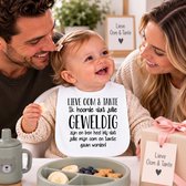 Baby slabbetje cadeau tekst zwangerschap bekendmaking aankondiging voor de liefste aanstaande oom en tante | Geboorte Cadeau Ik hoorde dat je geweldig bent en ben heel blij dat jij mijn gaat worden zwangerschapsaankondiging bekendmaken broer zus