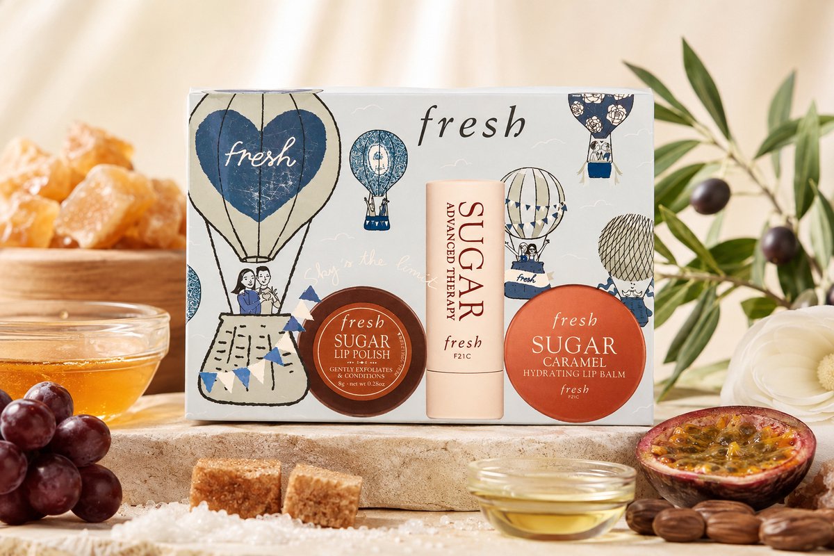Fresh - Sugar On-The-Go Lip Kit - 3 stuks - Lippenverzorgingsset