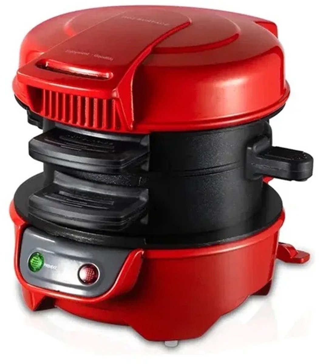 Lamor Hamburgermaker - Burgermaker - Burgermakers - Hamburgers - Antiaanbakoppervlak - Compact - Veelzijdig - 13 x 20 ×x14 cm