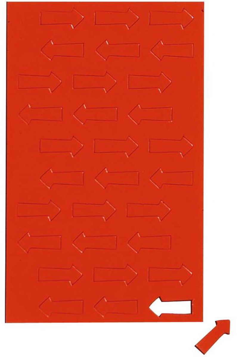 MAUL Magneetsymbolen pijl 30 stuks Ferriet magnetisch beschriftbar 1 x 2 x 0.1 cm rood