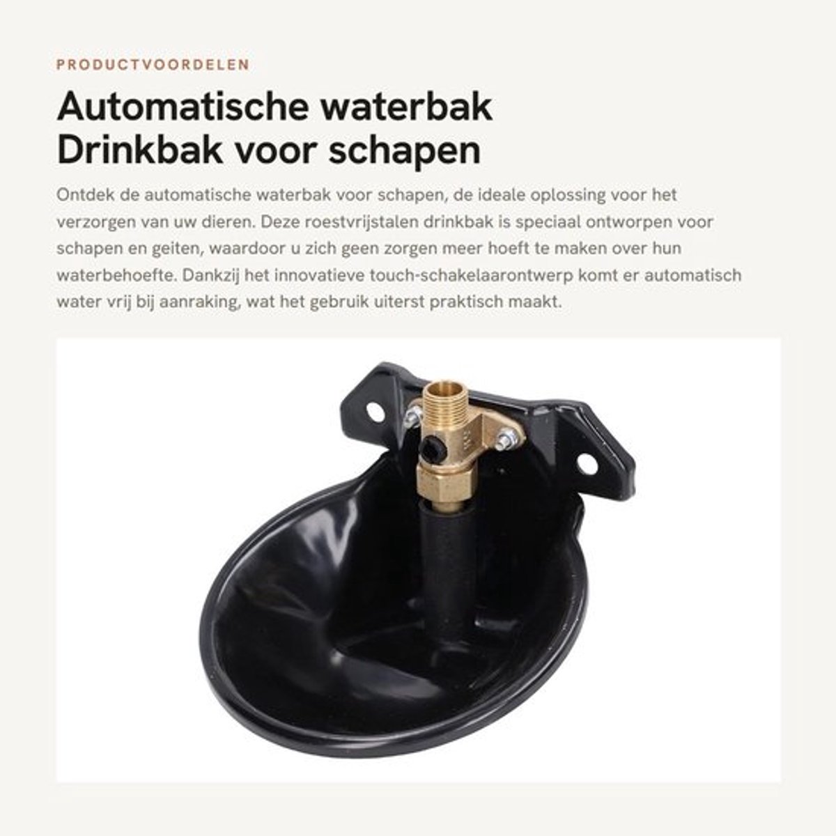 Dailygoods - Automatische waterbak - Drinkbak voor schapen - Roestvrij staal