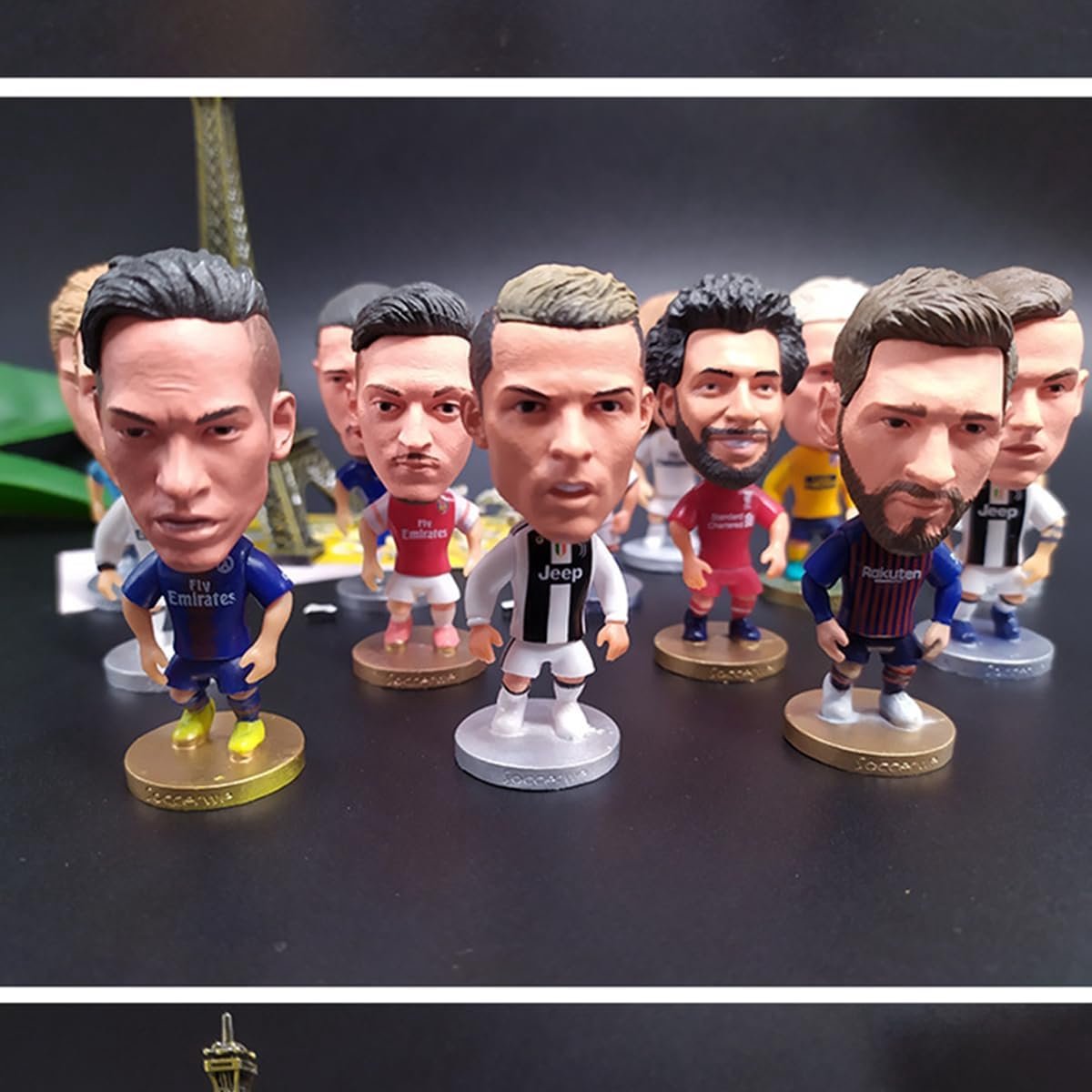 Doyomtoy hars voetbalsterren voor taartdecoratie, woonkamer, kantoor, poppen, autopoppen, Messi, Ronaldo, Harland - ShopVlot