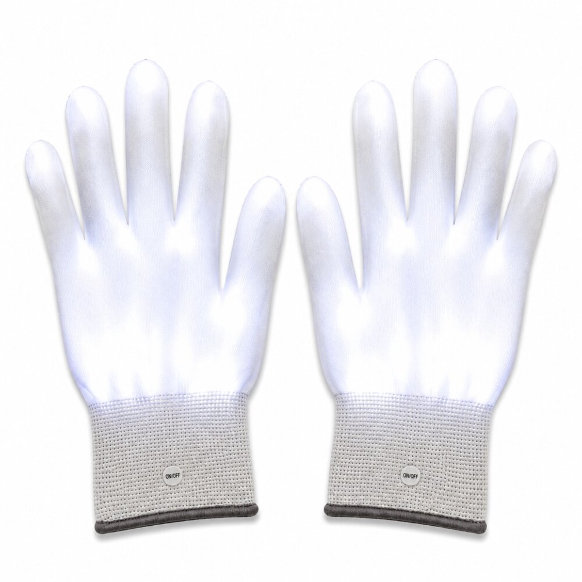 LED Handschoenen Wit - Lichtgevende Handschoenen - LED Gloves - Mix - Geel - Blauw - Rood - Wit - Groen - Verschillende Standen