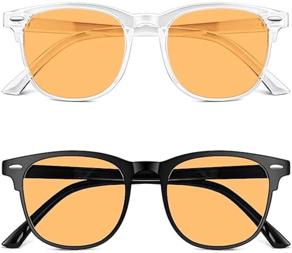 Zolvano® Blauw Licht Bril Zonder Sterkte - Blue Light Glasses - Computerbril - Wit en zwart