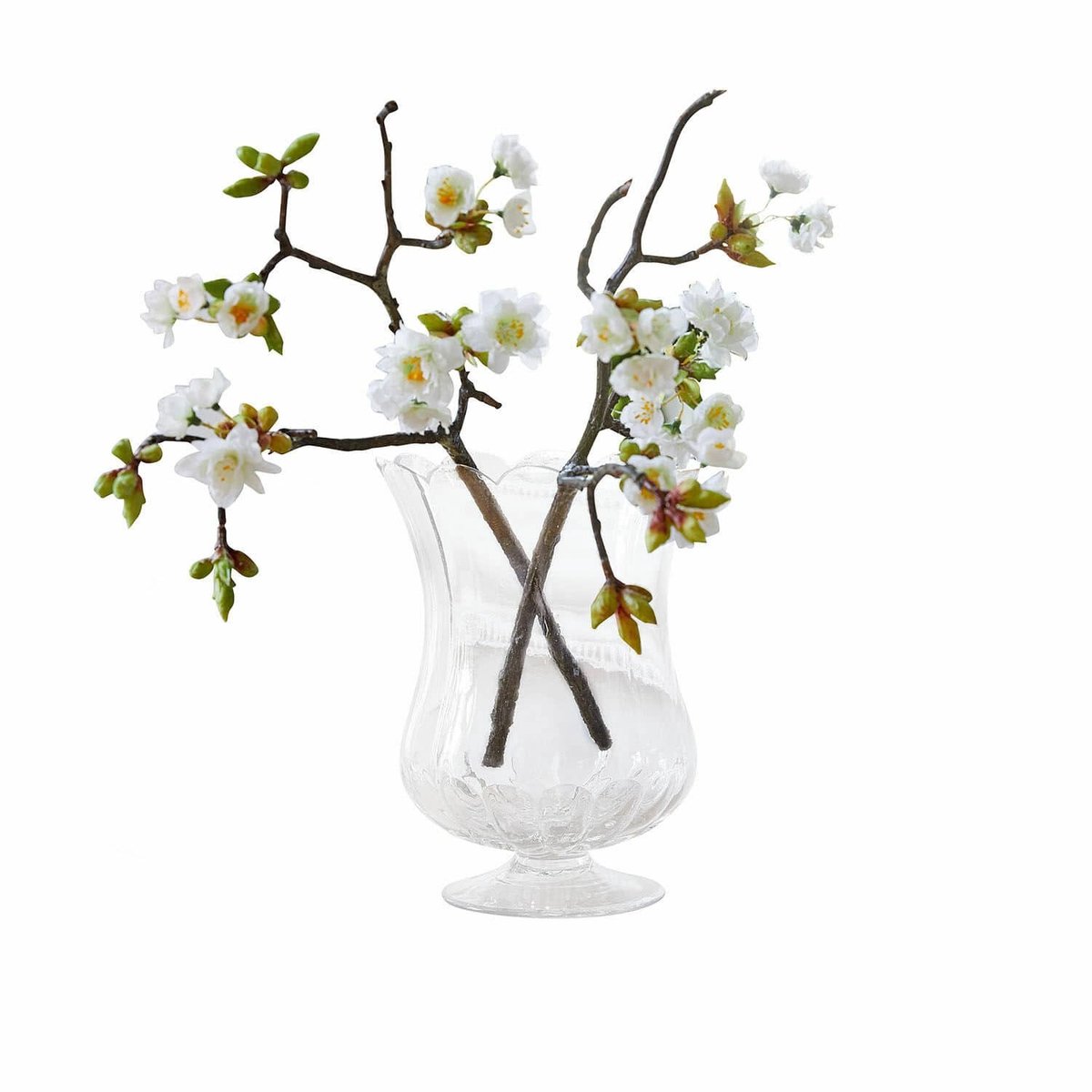 LOBERON Sierbloem set van 2 Gráda wit