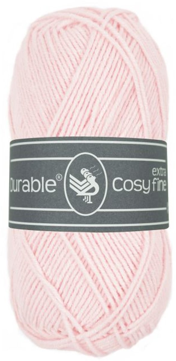 10 x Durable Cosy extra fine - katoen en acrylgaren - Light Pink (203) - haakgaren/breigaren - naald 3 a 3,5mm