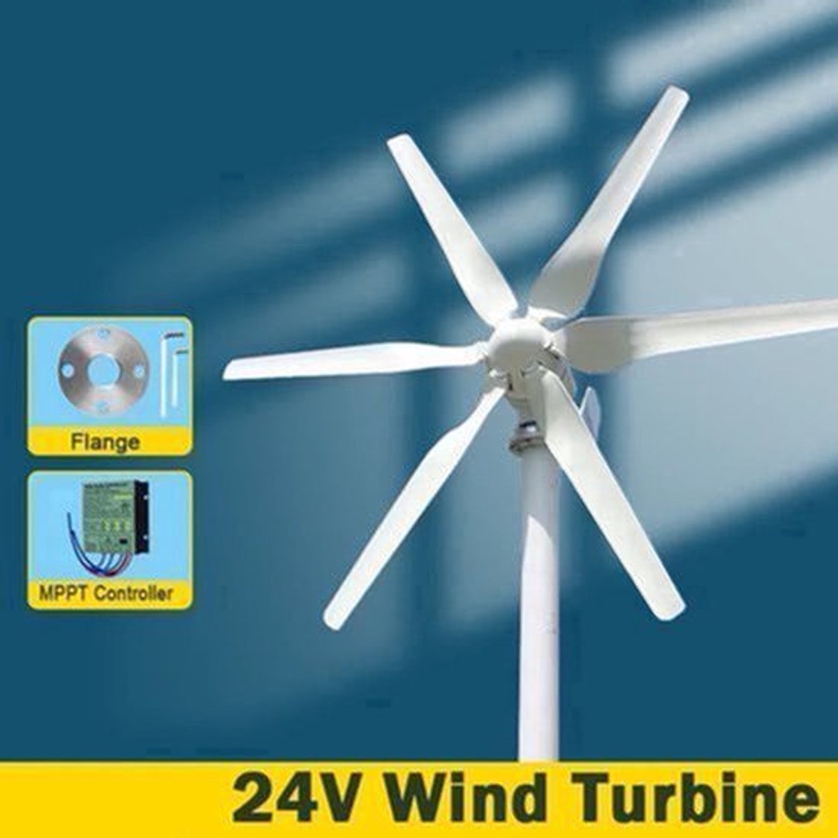 3000W Verticale Windturbine – Windgenerator – Windmolen – Energiecentrale – Generator – 24V Met MPPT-controller – Stil En Robuust