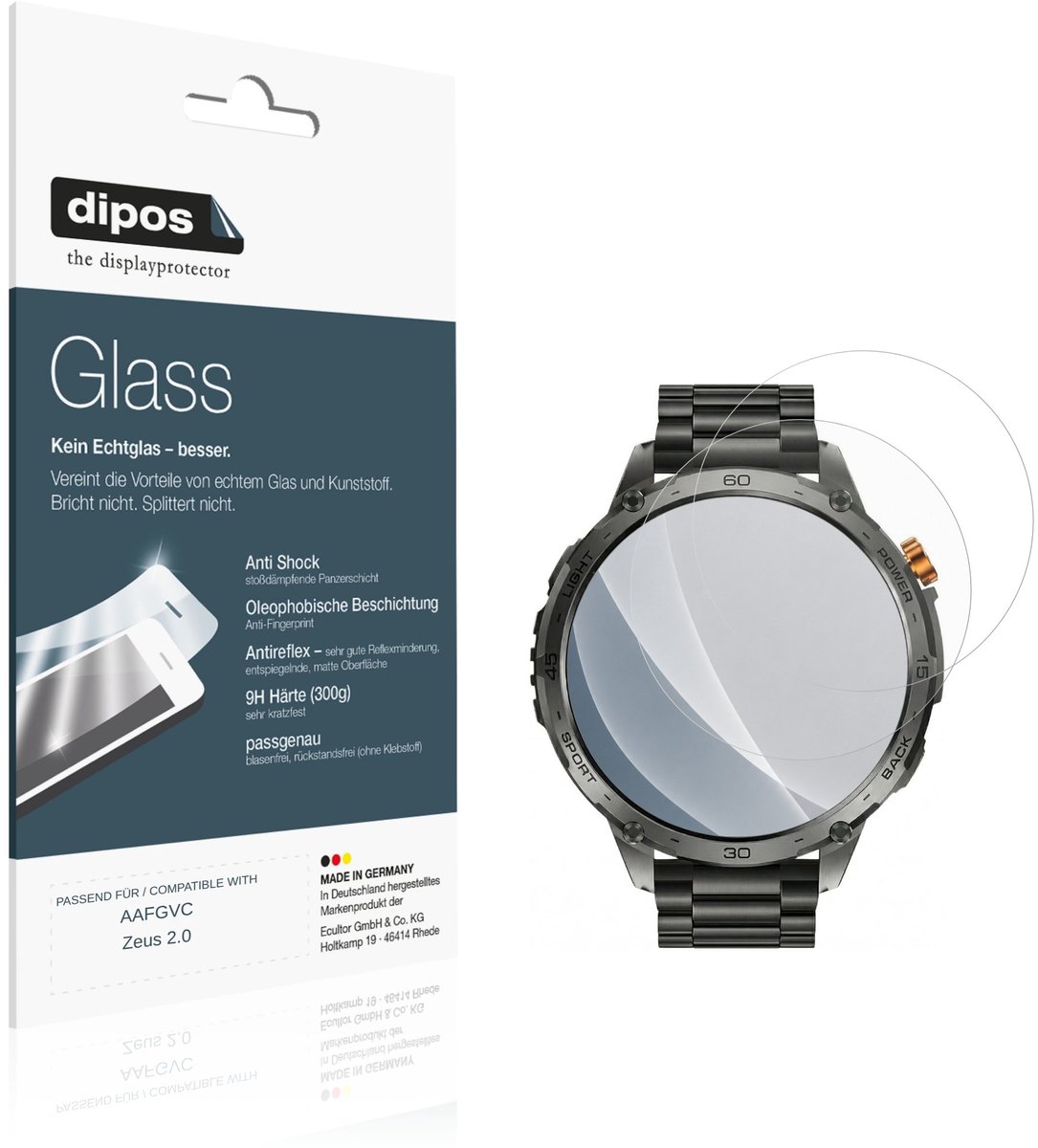 dipos – 2x Matte Pantserfolie geschikt voor AAFGVC Zeus 2.0 | 9H Screenprotector