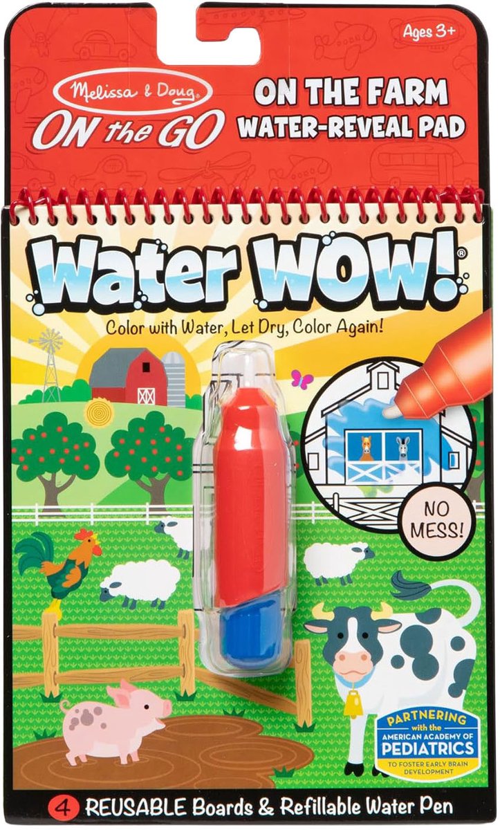 Melissa & Doug - Water WOW! Waterkleurboek - Op de boerderij - Herbruikbaar — afbeelding 5