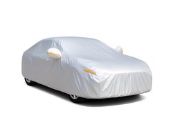 Ibenzoa ® Universele autobeschermhoes - Autohoes - Zilver - Waterdicht - Voor binnen & buiten - 3 stuks
