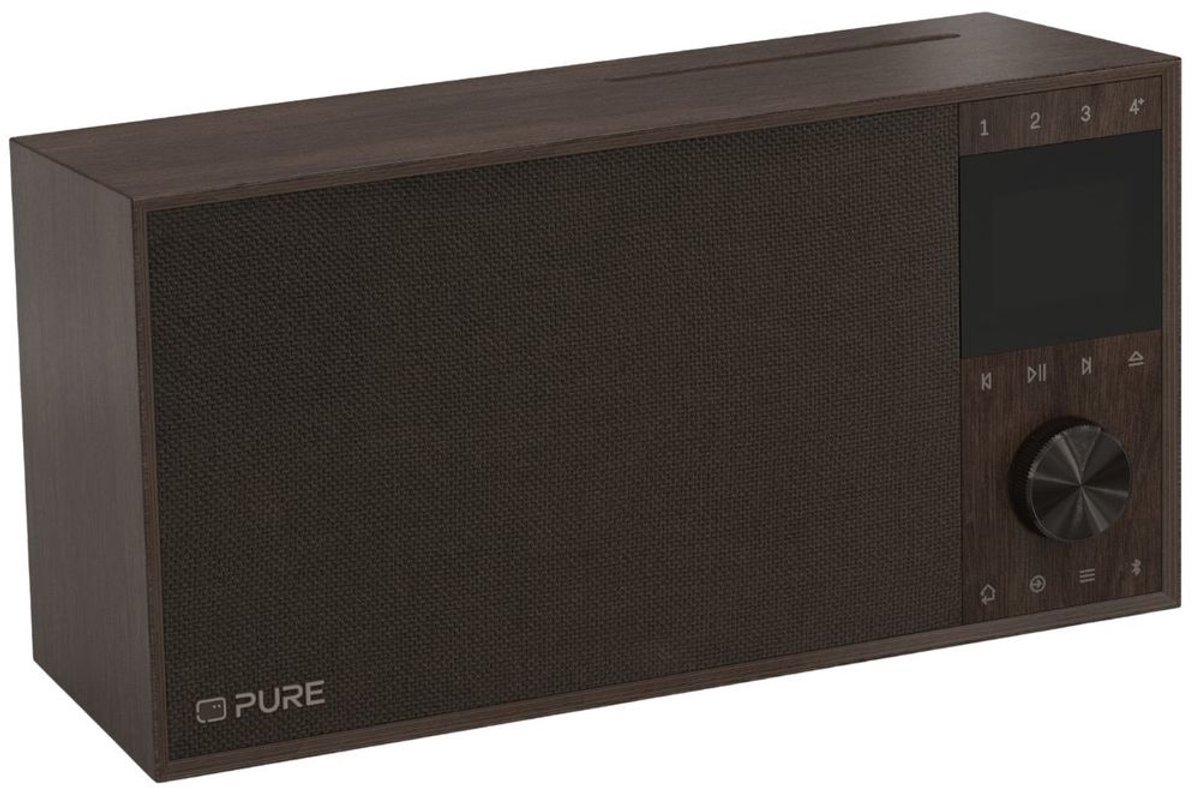Pure Evoke Home II - Jouw prachtig vormgegeven alles-in-één muzieksysteem met cd-speler, Notenhout