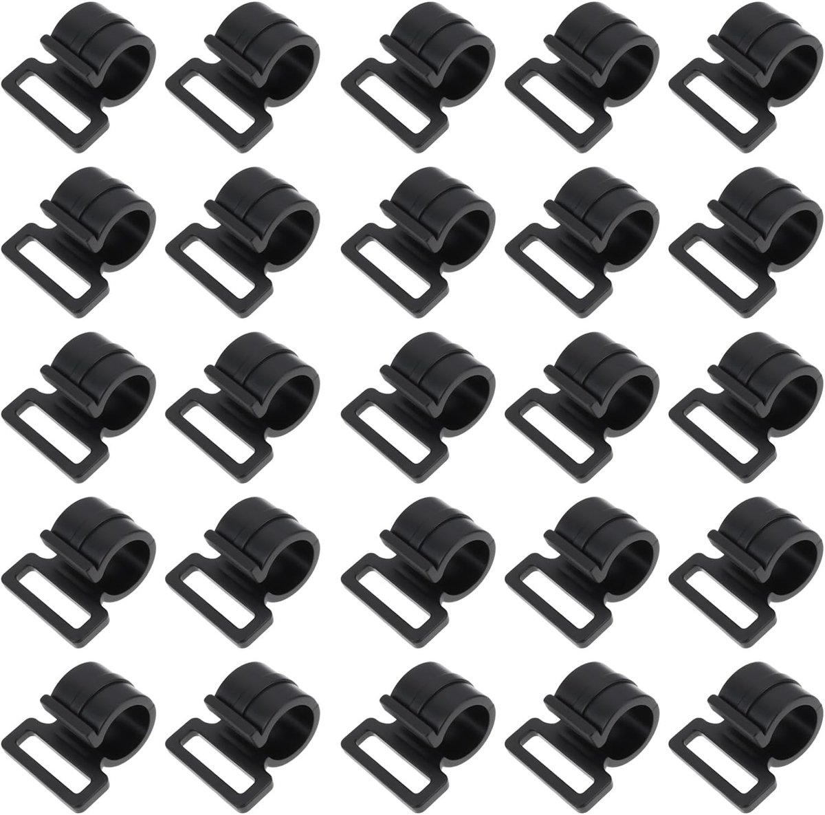 25 Stuks 13mm Plastic Haak Clips voor Camping Tent Poles, Ideaal voor Caravan en Luifel Gebruik