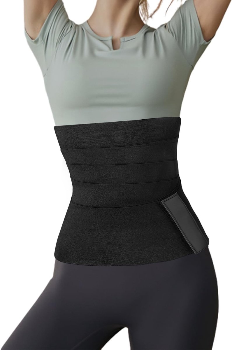 Verstelbare Taille Trainer voor Vrouwen, Postpartum Buikband, Corset Shaper, Ondersteuning voor Gewichtsverlies en Fitness, Zwart, XL