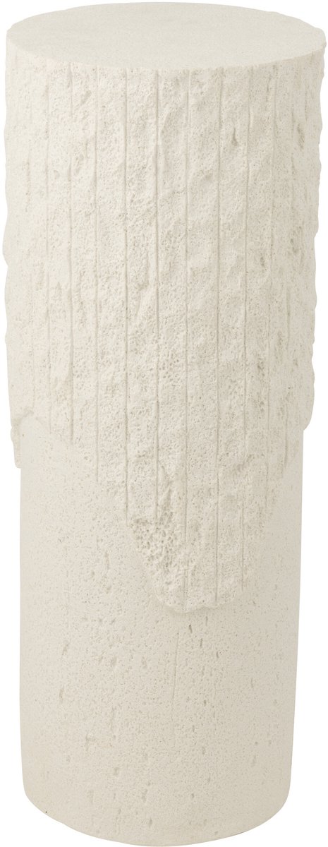 J-Line decoratie Sokkel Rocky Reliëf - polyresin - wit - medium