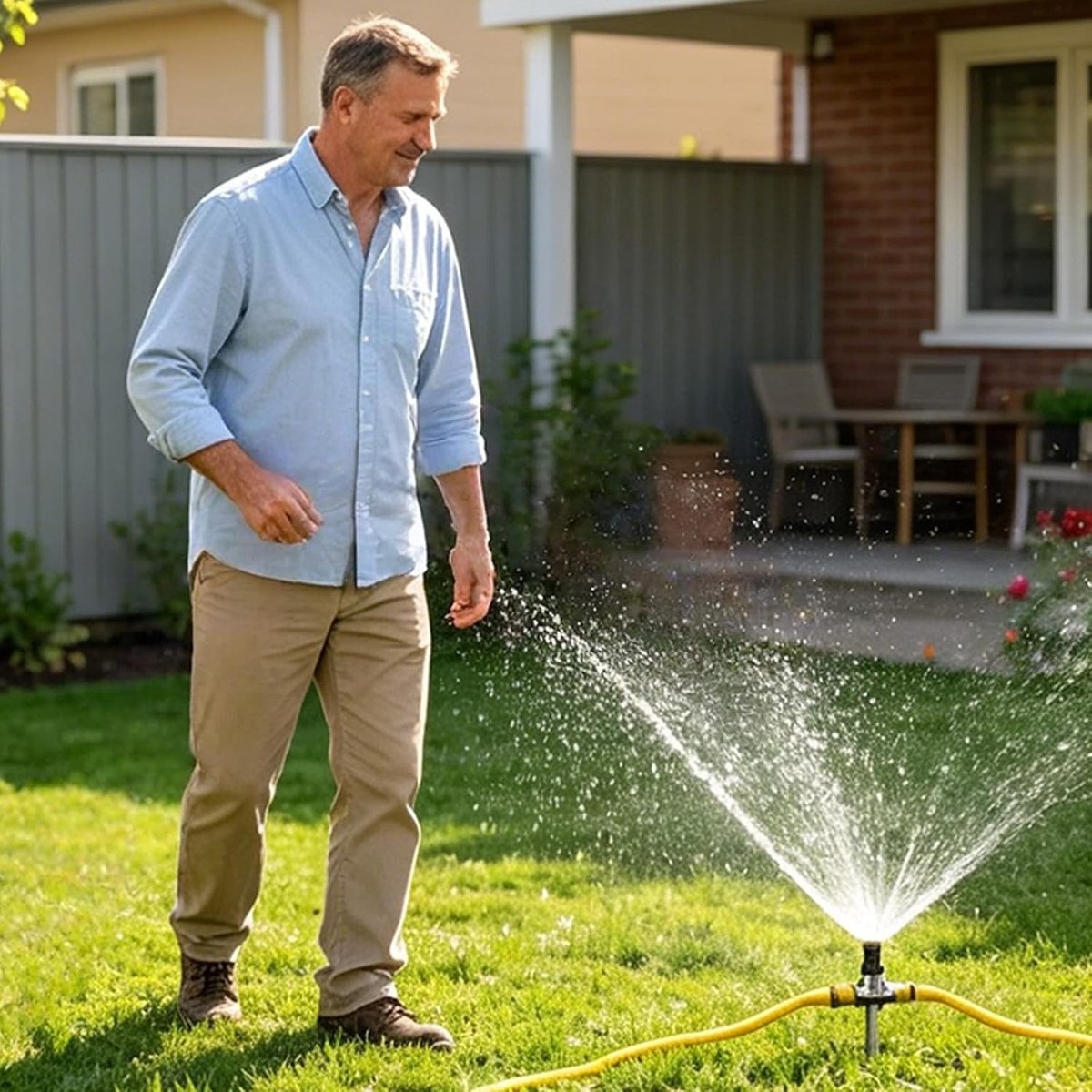 Set van 2 metalen tuin sprinklers: cirkelvormige 360° automatische sproeier voor tuinirrigatie en gazonverzorging