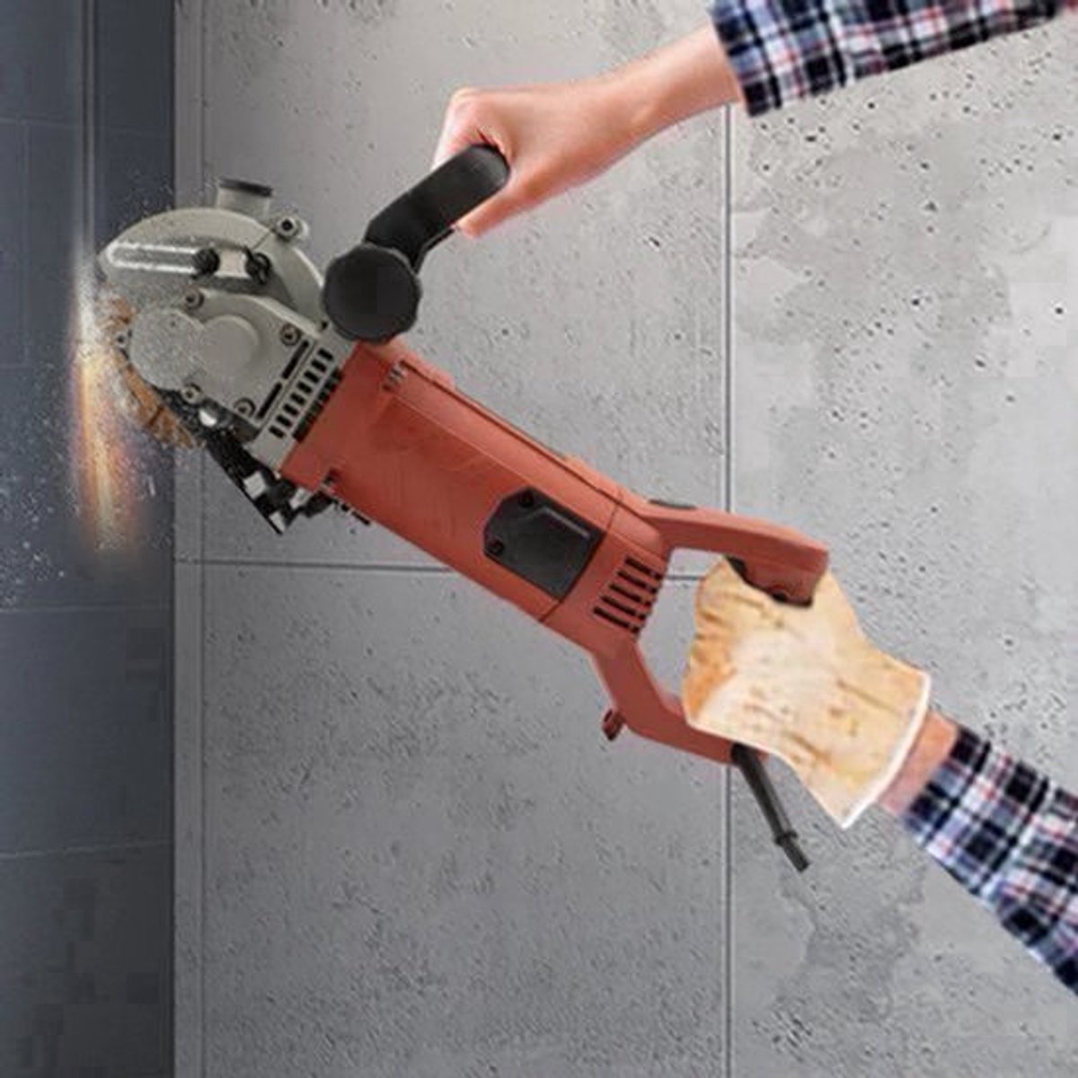 Groefzaag – Betonzaag – Muurzaag – Bouwzaag – 4800W Koperen Motor – Instelbare Zaagdiepte Tot 41 Mm