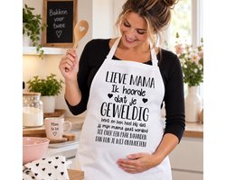 schort tekst Keukenschort zwart met grappige tekst bedrukt cadeau| katoenen Barbecueschort Keuken BBQ Schort Kookschort Kokschort liefste master chef opa mama papa opa oma vrouwen dames mannen heren anders dan tekstbord