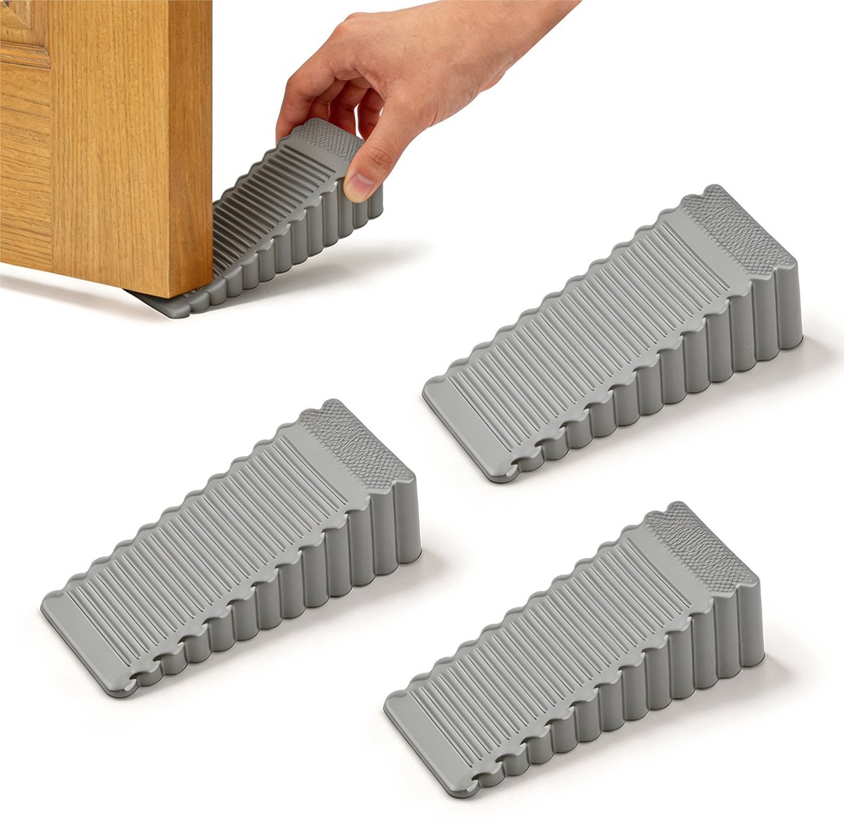 Deurstoppers - 3 stuks - 9,23*4,04*2,78 cm - Deurstoppers - Universele stoppers - Veiligheidsstoppers - Botsingsstoppers - Beknellingsstoppers - Deurbevestigingen - Deurstoppers - Deurwiggen - Deurclips - Deurstoppers