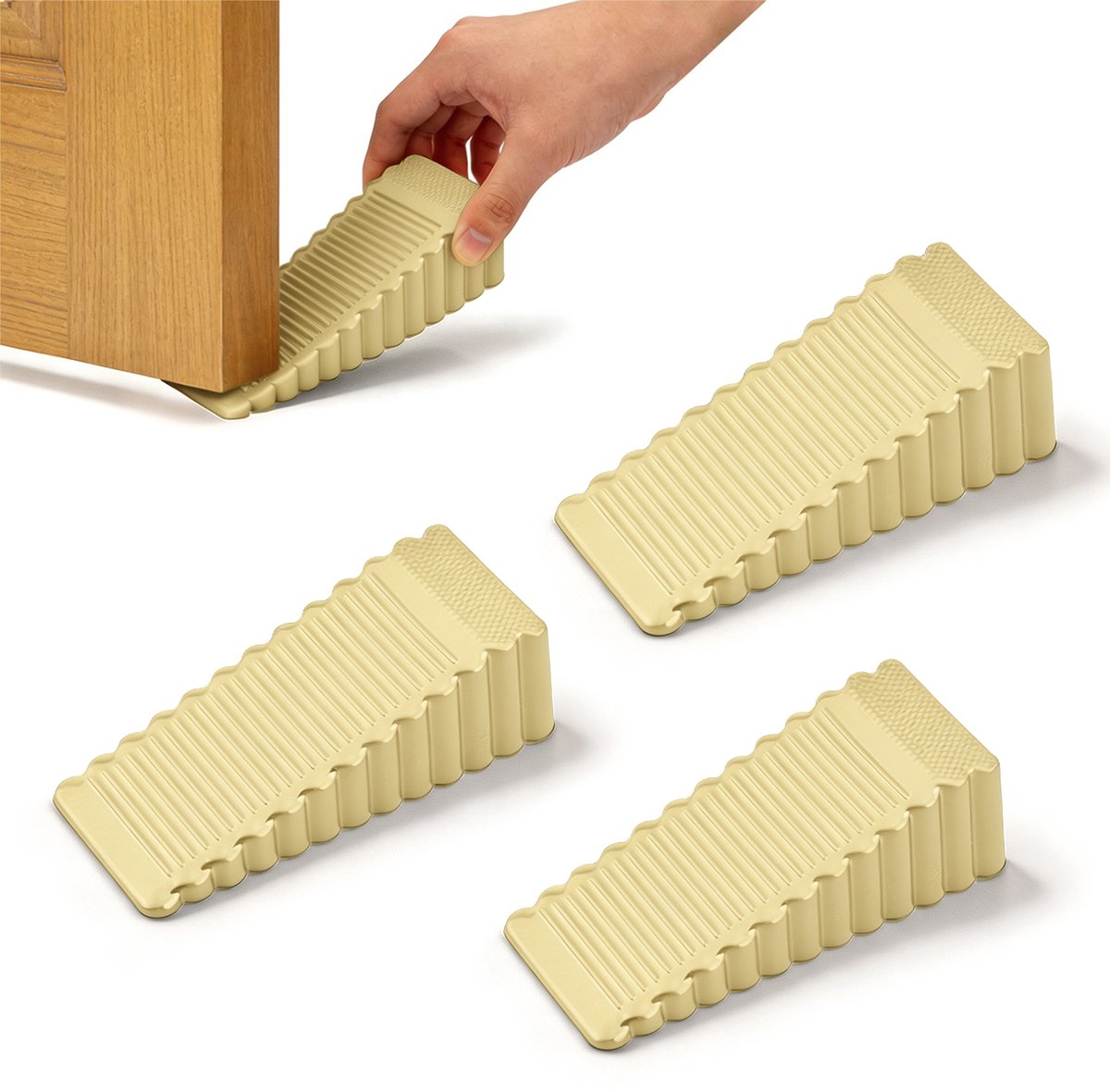 Deurstoppers - 3 stuks - 9,23*4,04*2,78 cm - Deurstoppers - Universele stoppers - Veiligheidsstoppers - Botsingsstoppers - Beknellingsstoppers - Deurbevestigingen - Deurstoppers - Deurwiggen - Deurclips - Deurstoppers