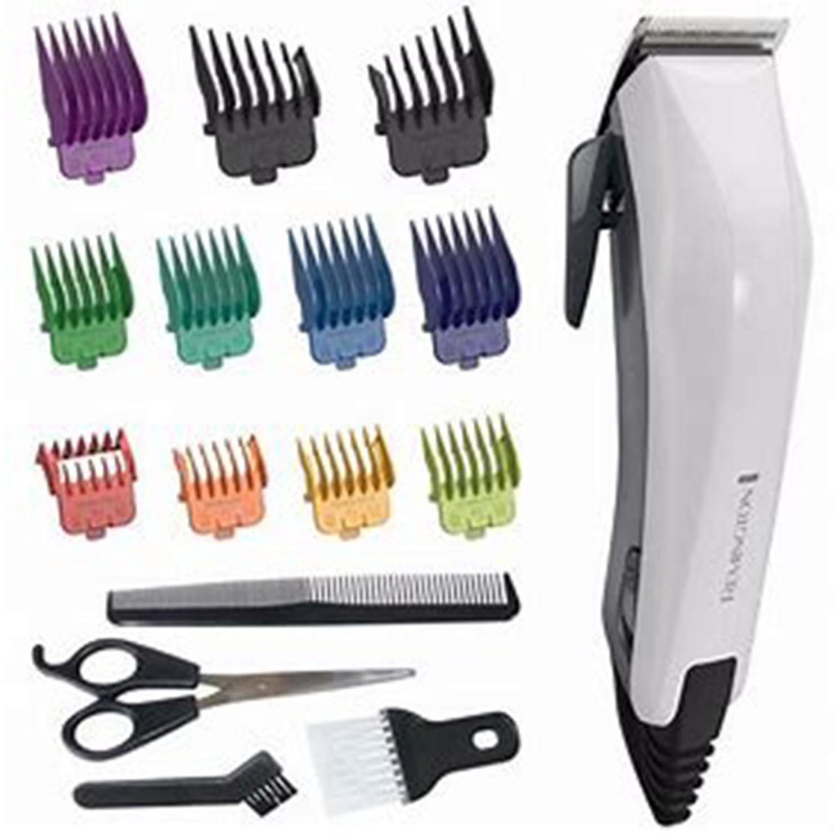 Tondeuse – 0,5-25 mm – Zelfslijpende RVS Messen – 16-Delige Knipset – 9 Opzetkammen – Wit