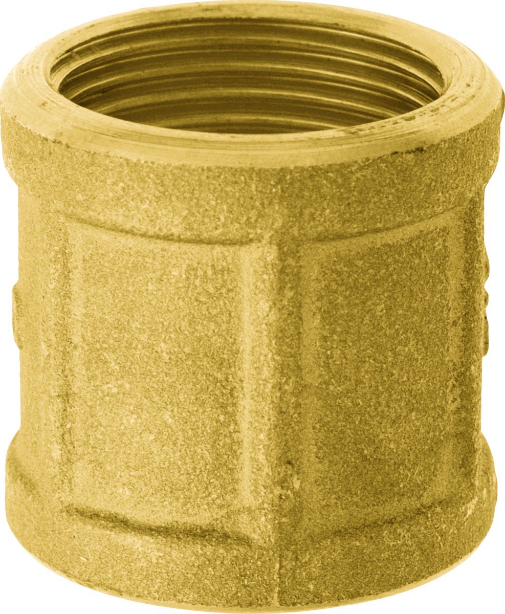 GEKA schroefmof doorlopend 1 inch binnendraad messing