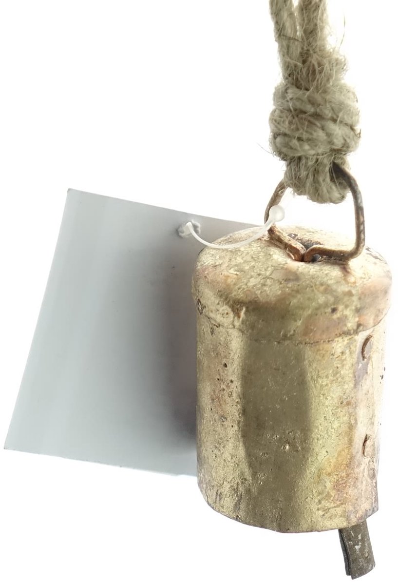 Scheulen kersthanger bel goudkleurig recht used look 5 cm