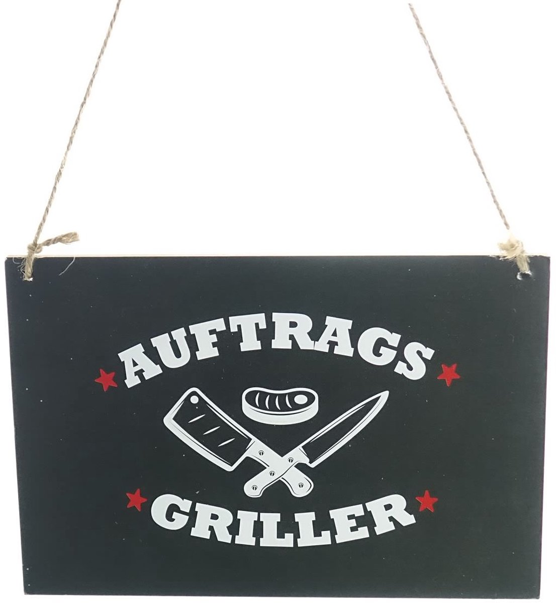 Riffelmacher bbq-bord grillbaas zwart om op te hangen 18x12 cm