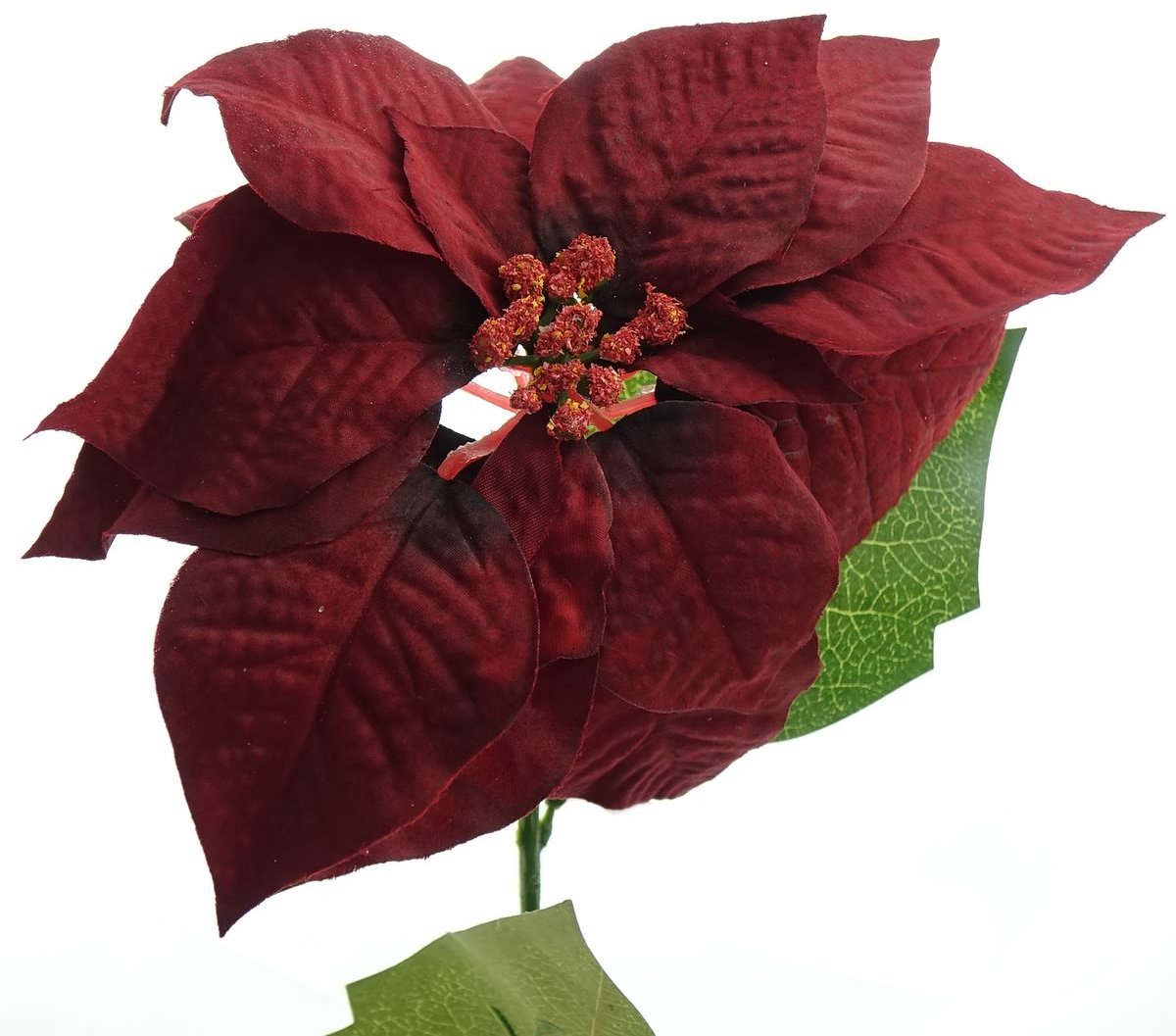 Gasper Kerstster Poinsettia Donkerrood 74 cm - kunststof