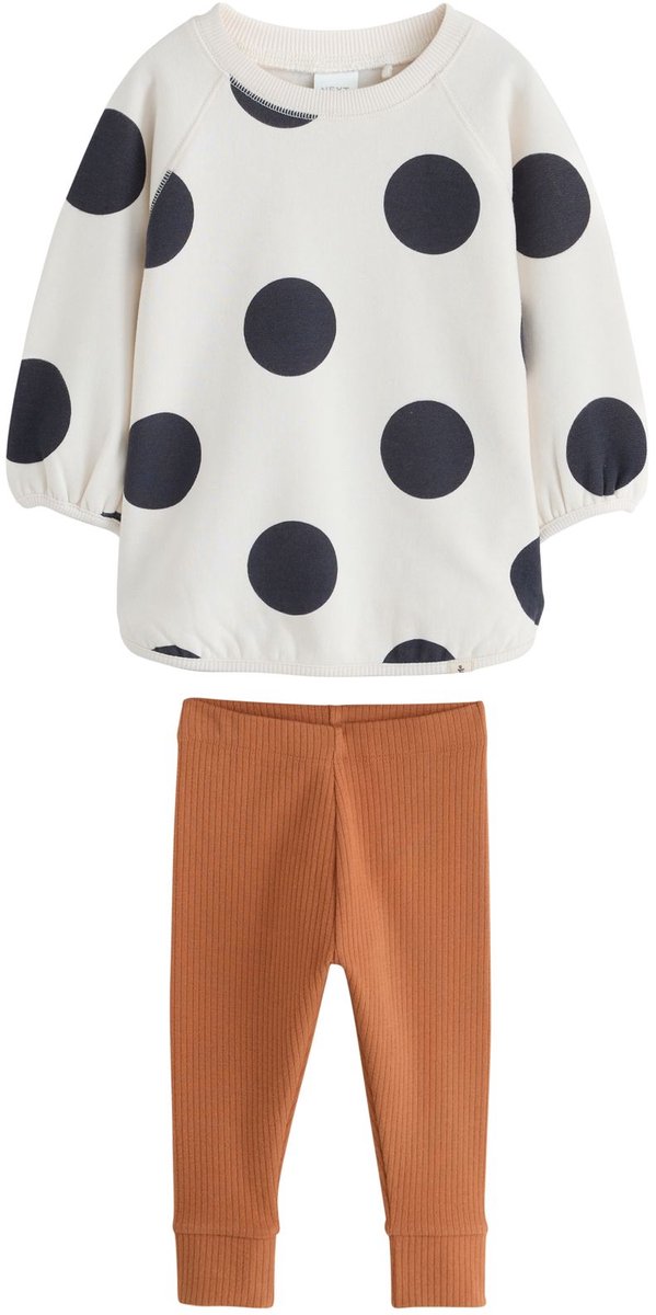 Next - Meisjes - Set van sweatshirt en legging - Crème
