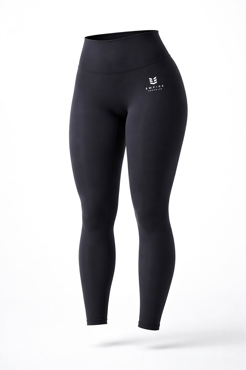 Empire Embodied Aphrodite Sportlegging Dames - 7/8 High Waist Compressie - Squat Proof - Yoga en Fitness Legging - Zwart - Maat XS