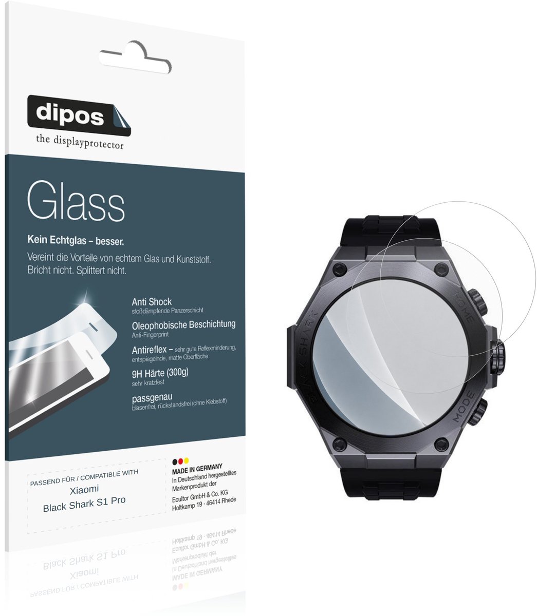 dipos – 2x Matte Pantserfolie geschikt voor Xiaomi Black Shark S1 Pro | 9H Screenprotector