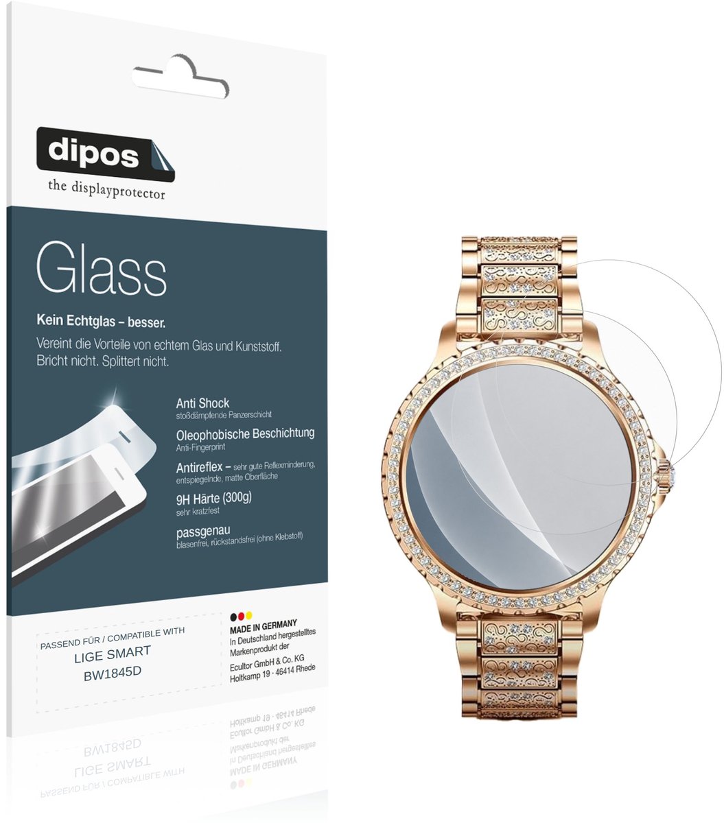 dipos – 2x Matte Pantserfolie geschikt voor LIGE SMART BW1845D | 9H Screenprotector