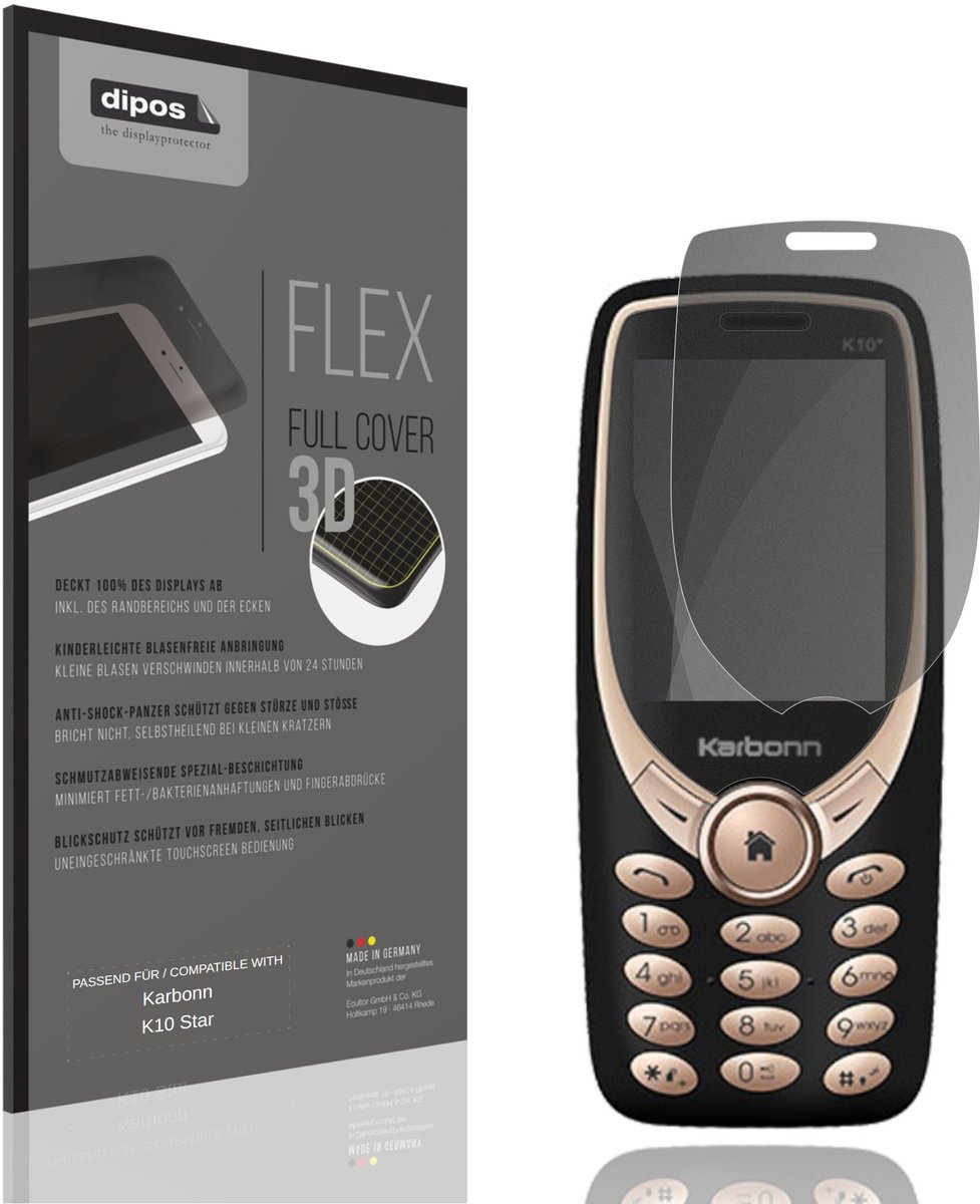 dipos FLEX – Matte Privacy Screenprotector geschikt voor Karbonn K10 Star | Volledige Schermbescherming | Case-Friendly