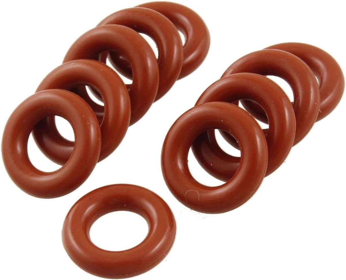 10 Stuks Siliconen O-Ringen voor Wasmachine - Waterdichte Dichtingen 7mm x 13mm x 3mm, Vervangingsonderdelen voor Huishoudelijke Apparaten