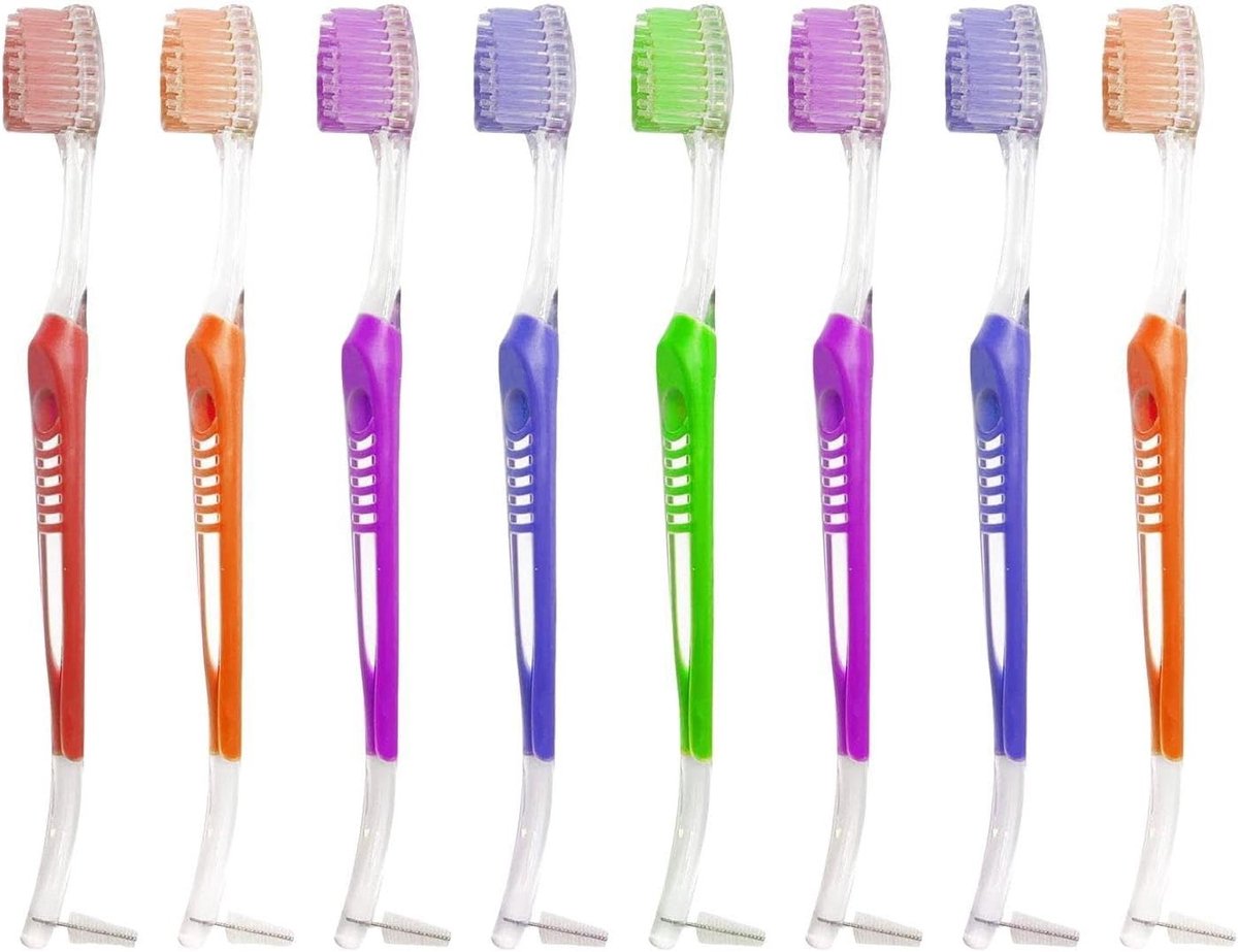Orthodontische tandenborstels - 8 stuks, handmatige tandenreiniging, mondverzorging en tandheelkundige hulpmiddelen