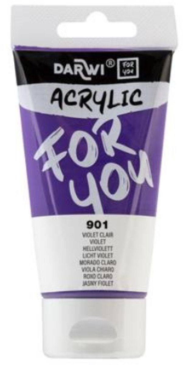 Darwi For You acrylverf 75 ml in tube licht violet