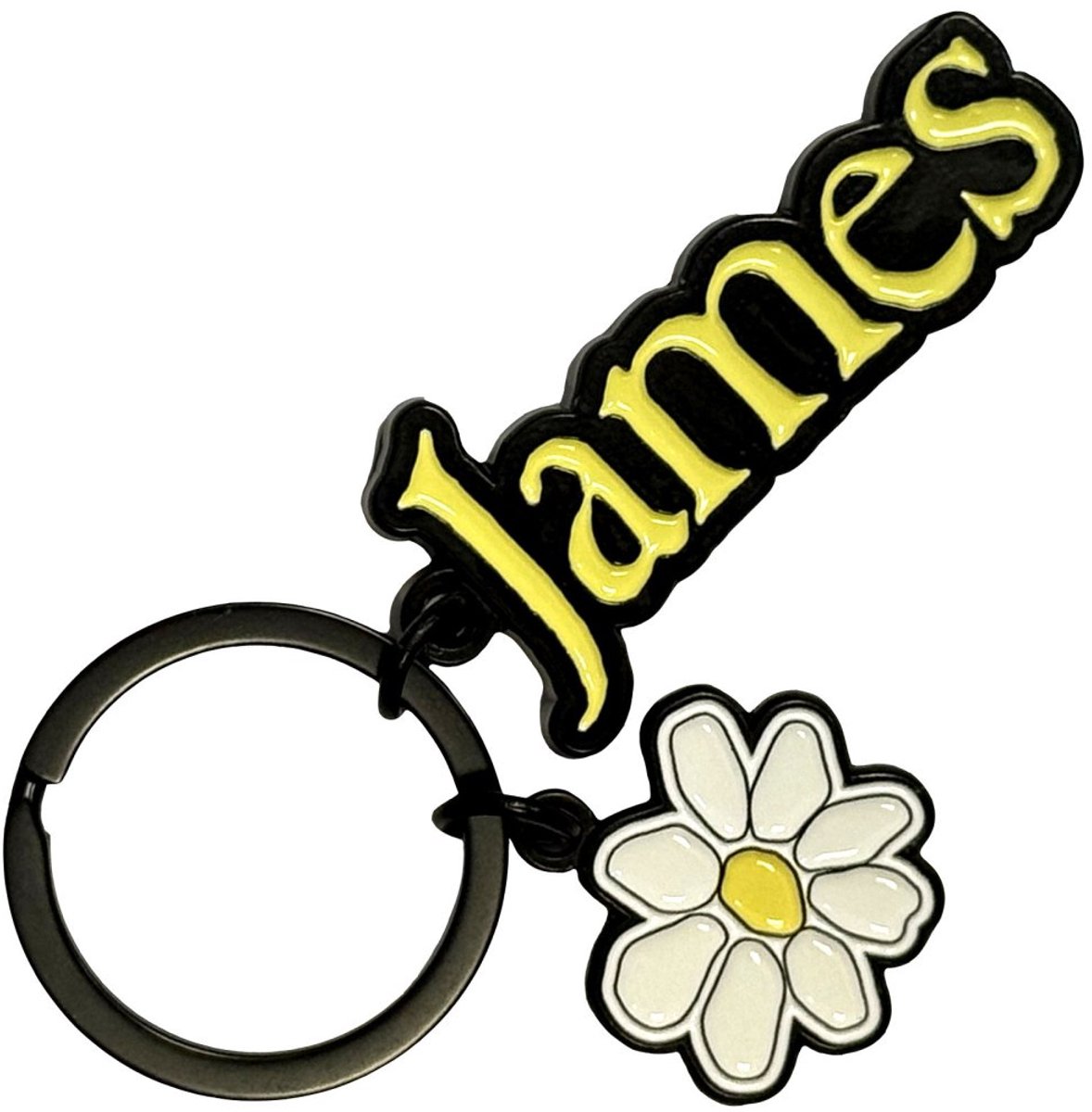 James - Yellow Logo White Daisy Charm Sleutelhanger - Multicolours