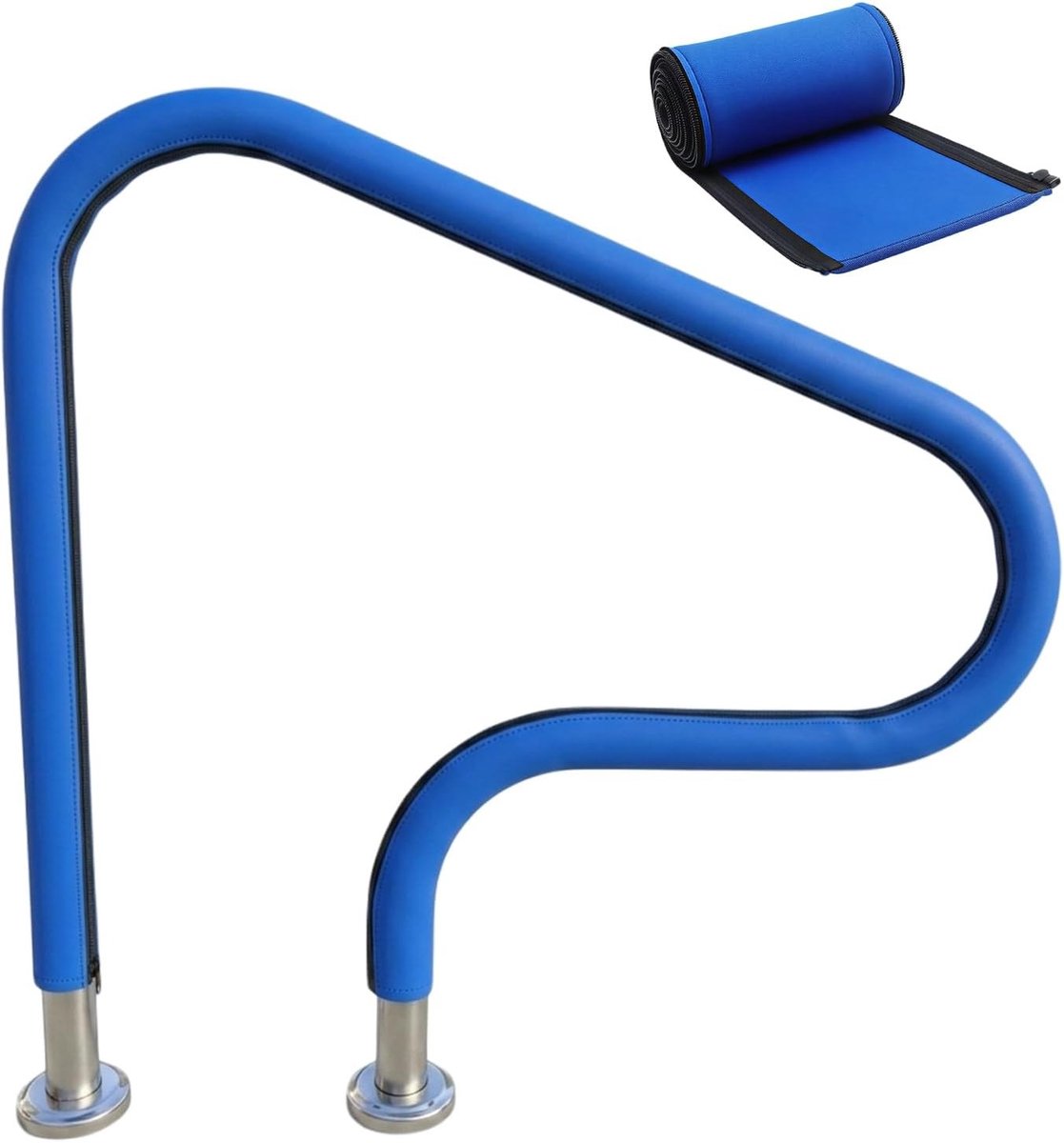Leuning met ritssluiting voor zwembad, 120 cm, antislip afdekking voor zwembaden, veilig en duurzaam, ideaal voor binnen- en buitengebruik