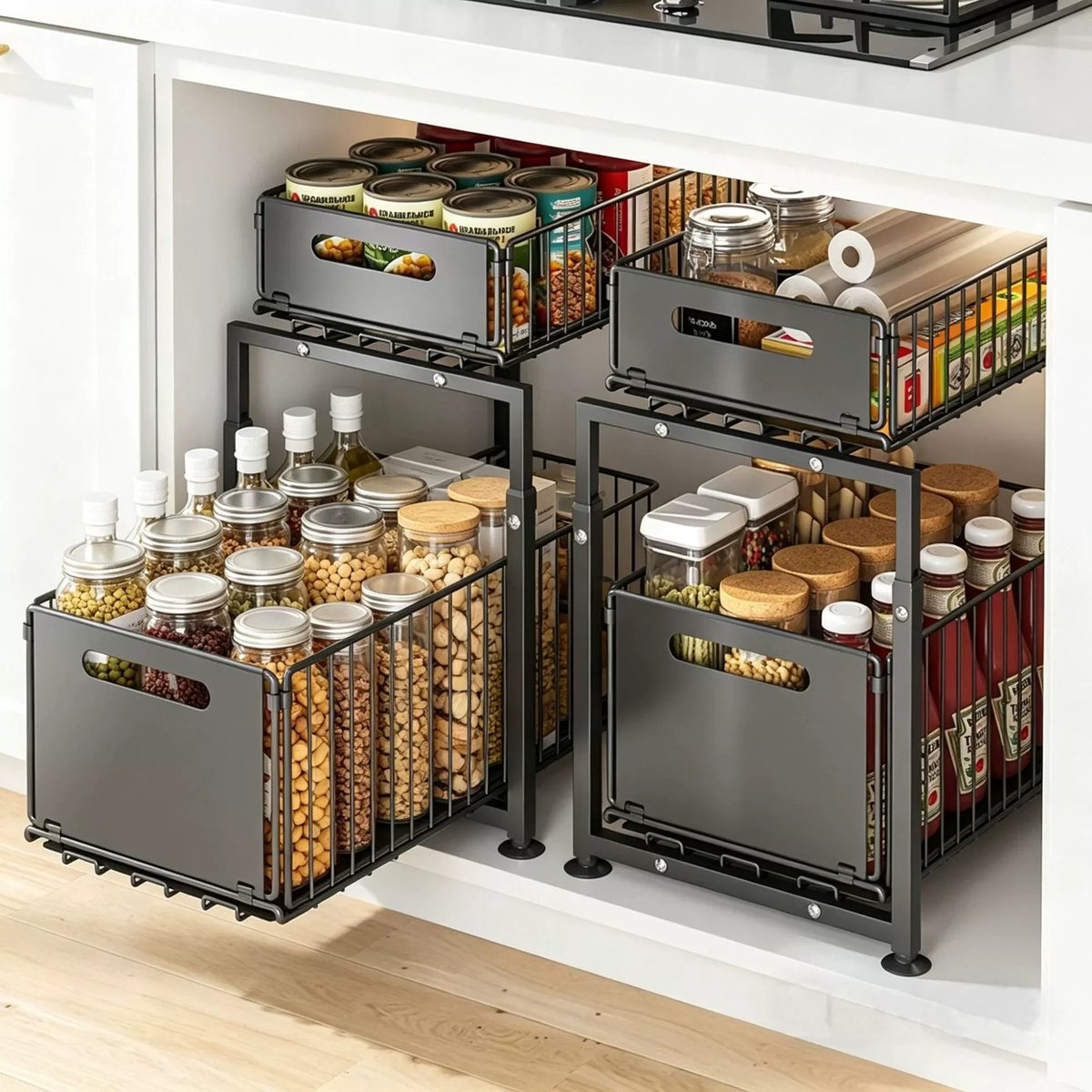 Waves - Opbergrek - Gootsteenkast organizer - Keukenkast organizer - Keuken organizers - Badkamer organizer - Verstelbaar