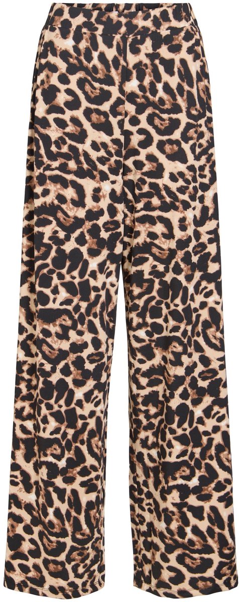 VILA wide-leg broek VILEOA panterprint