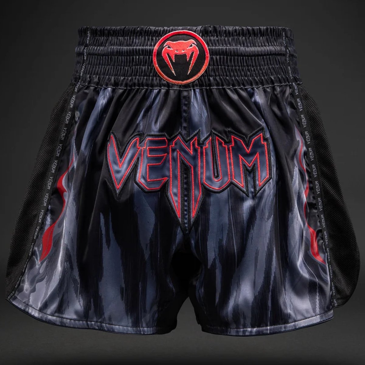 Venum Demon Muay Thai Shorts – Black/Grey | Shorts voor Muay Thai & Kickboksen - M